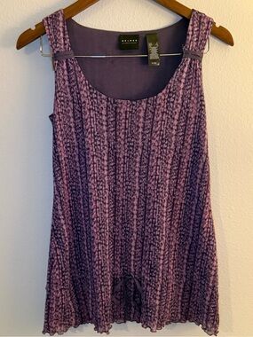 Axcess Purple Printed Sleeveless Women's Top